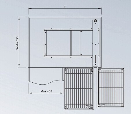 B020 Kitchen basket corner units:Show-hand Corner