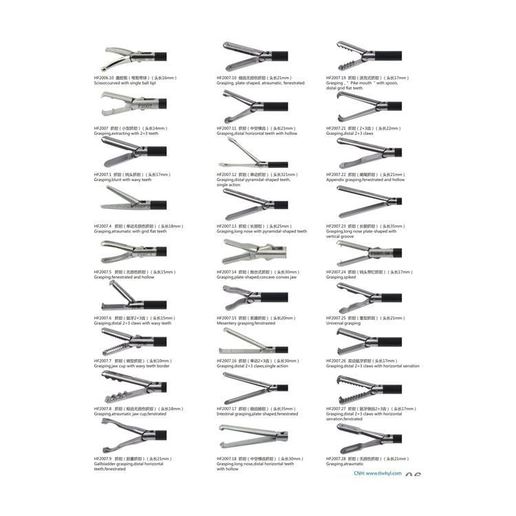 Steel Wanhe 5mm Laparoscopic Surgical Appendix Grasping Forceps with 1 Year Shelf Life