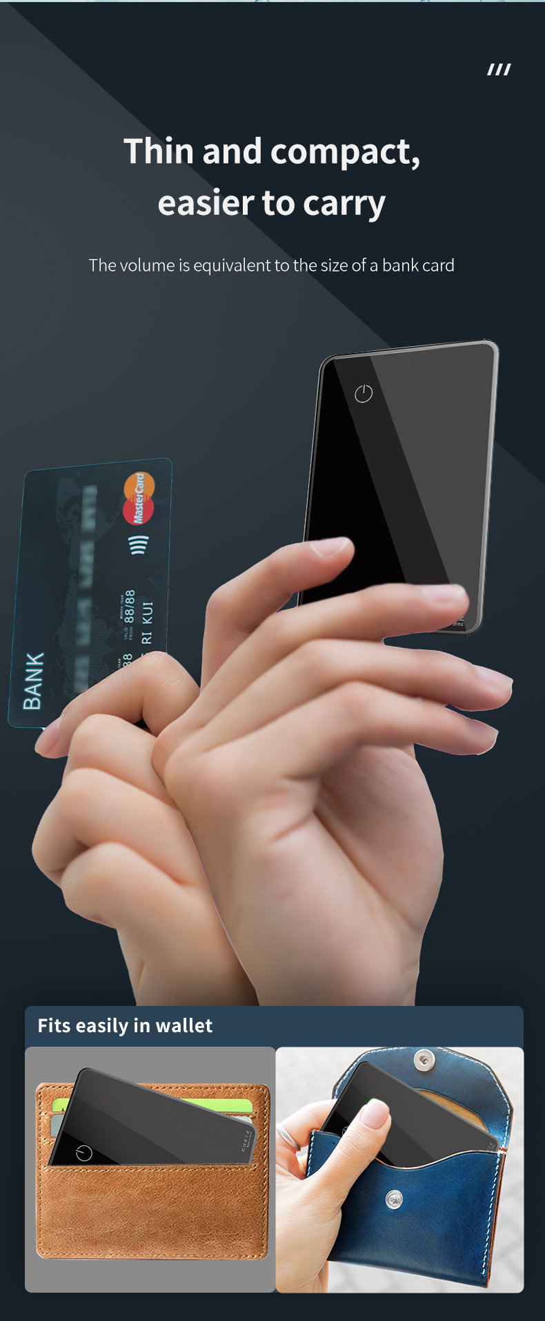 IP67 Waterproof Smart Magnet Wallet Tracker Card Finder For IPhone Cell Phone