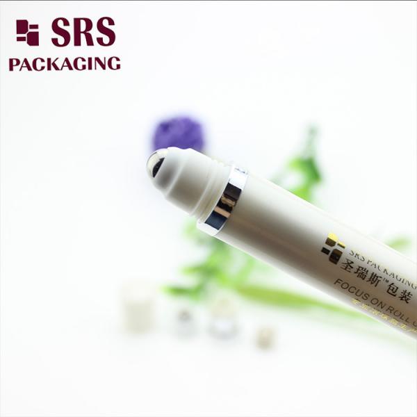 Cheap No Leakage Luxury Cosmetic White Vibrating 10ML Roll on Bottle For Eye Cream for sale