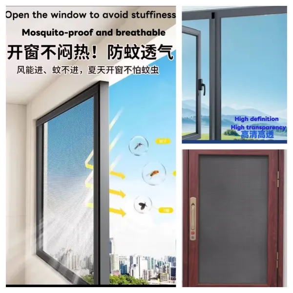 304 Material 090 Diameter Black Stainless Steel Security Window Screen Mesh