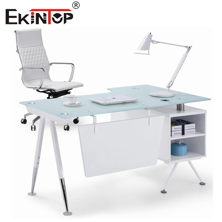 modern glass office desk