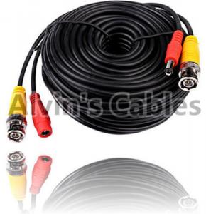 Quality 20 Meters BNC Coaxial Cable DC Power Cable Black Color For CCTV Camera DVRs wholesale