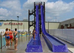 Quality High Speed Rainbow Water Slide For 360 Riders Per Hour / Water Play Equipment wholesale