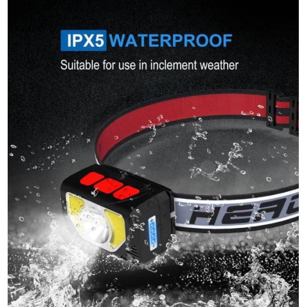 White Red LED Head Mounted Work Light 1000 Lumen Head Lamp For Fishing