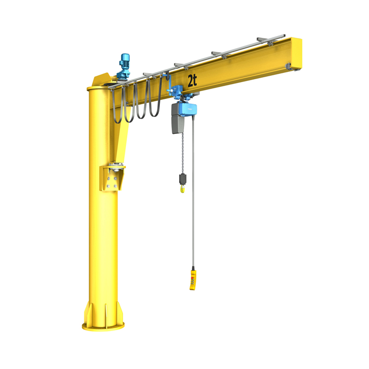 360 Degree Rotating Floor Mounted Jib Crane 2m/Min Widely Application