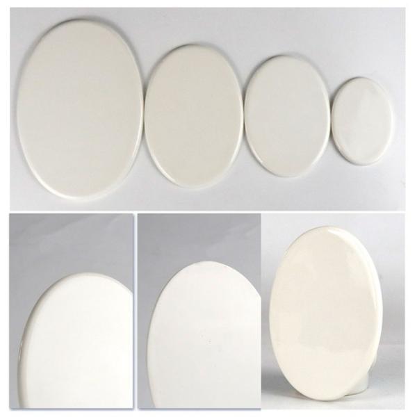 Blank Coated Oval Sublimation Ceramic Photo Tiles Memorial Portraits For Seniors Tombstone Ceramic Photo Tiles