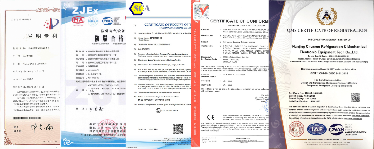 Ex-Proof Refrigerant Recovery Machine R1234yf Freon Machine