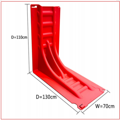 Height 110cm ABS Plastic Red Anti-UV Convenient Flood Baffier