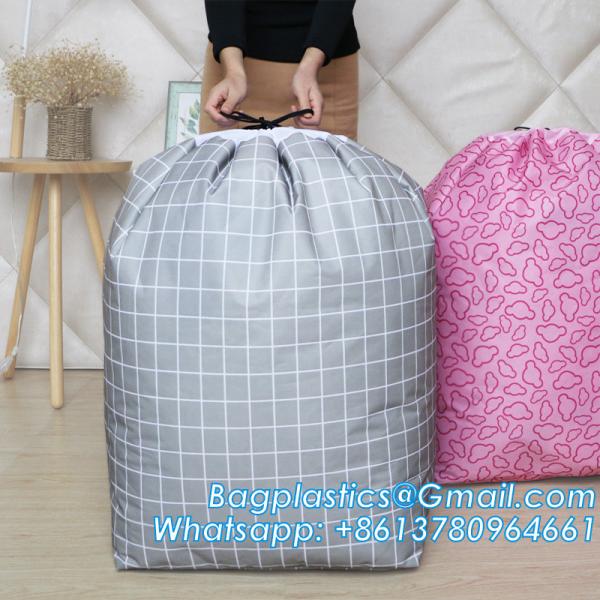 Drawstring Closure Sacks, Heavy Duty Laundry Bag Shoulder Strap, Tear Resistant Polyester Utility Bag Holds