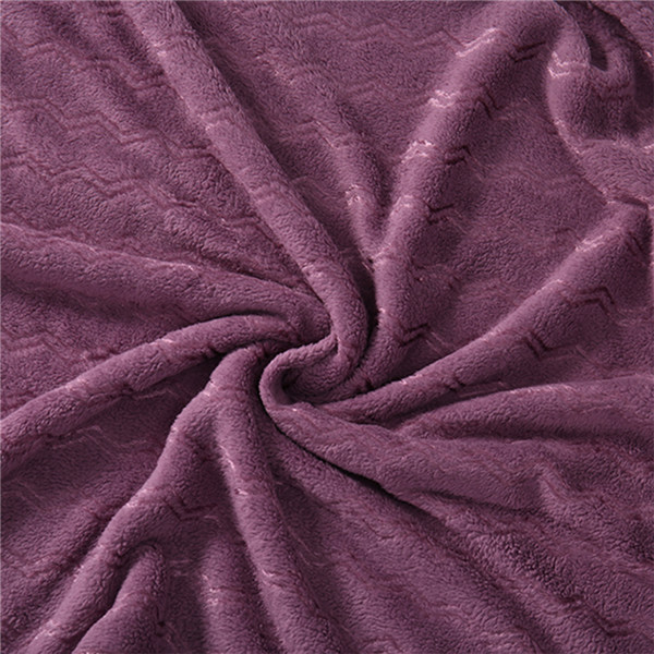 Cozy Solid 100 Polyester Plush Blankets / Soft Flannel Blankets Non Irritating