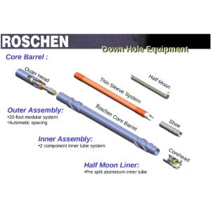 5 ¾" x 3 ½" core barrel coring system for 120 ft and core bits 6 1/8 inch OD for