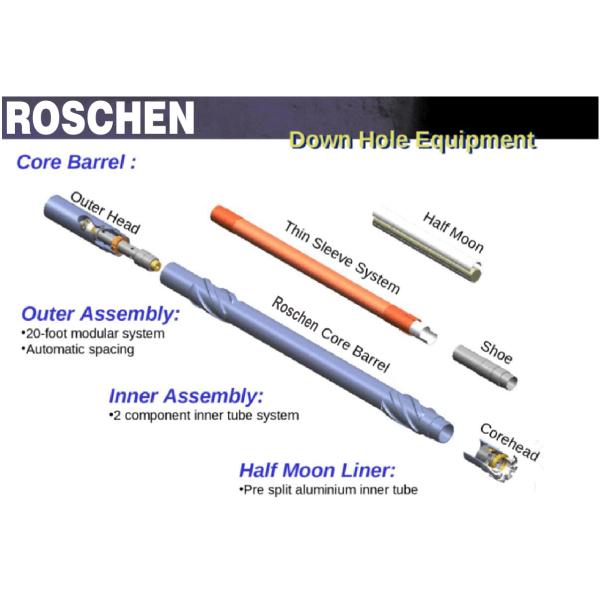 5 ¾" x 3 ½" core barrel coring system for 120 ft and core bits 6 1/8 inch OD for oil field Coring services