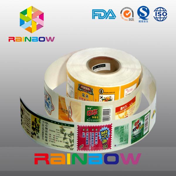 Customized Labels Self Adhesive Paper Shrink Sleeve Labels / Stickers For Bottle / Bag