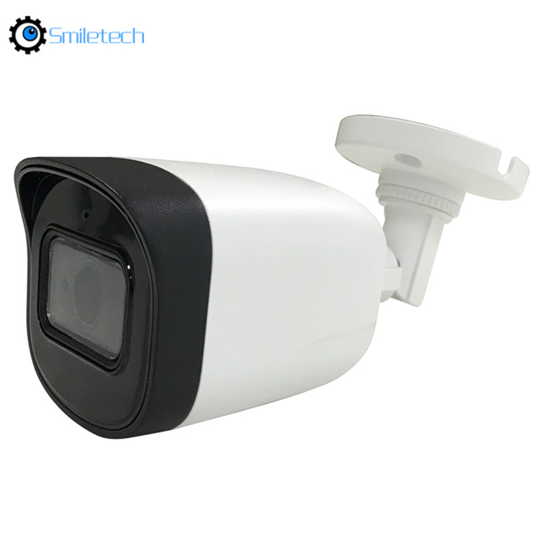 Mini metal case POE 4mm fixed lens 5.0MP 20m IR distance waterproof IP66 H.265 smart security IP bullet camera