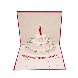 Quality CMYK Color 3D Pop Up Greeting Card for Birthday 148×210mm Size wholesale