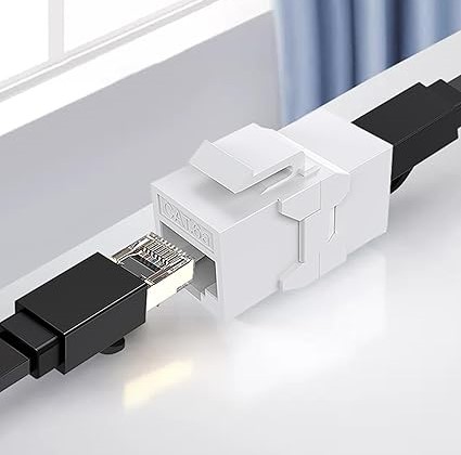White CAT.6A UTP RJ45 Inline Coupler Keystone Type Wire Supported 22-32AWG Cable High Qualit