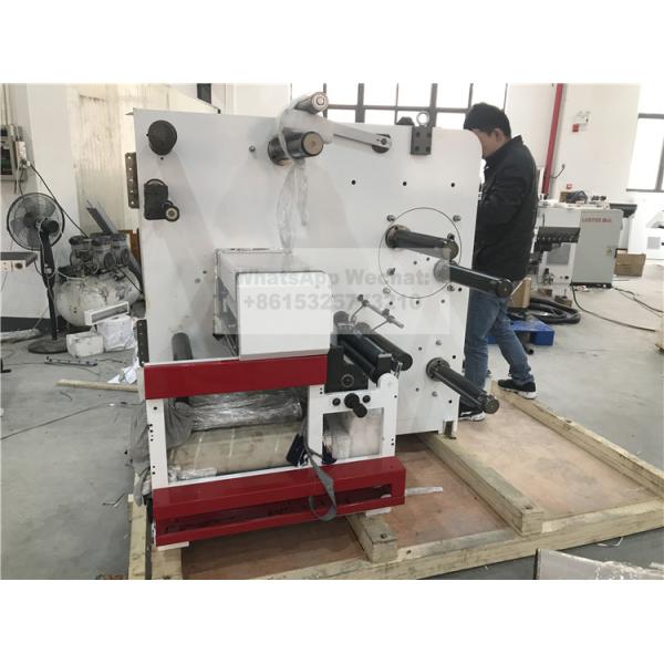 Two Heads Flat Bed Slitting Machine With Manual Rotary Die Cutting For Blank Label
