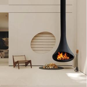 Hanging Fireplace Indoor Suspended Wood Buning Fireplace And Bioethanol