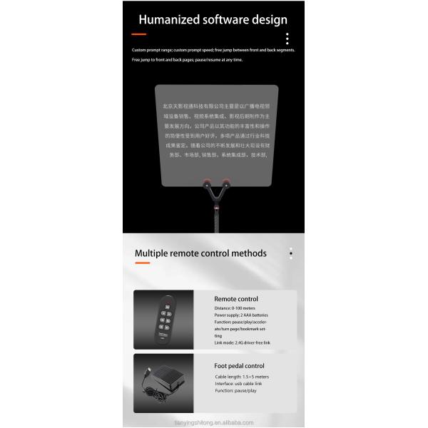 Professional TYSTVideo DSLR Camera Teleprompter for Outdoor Speeches and Interviews