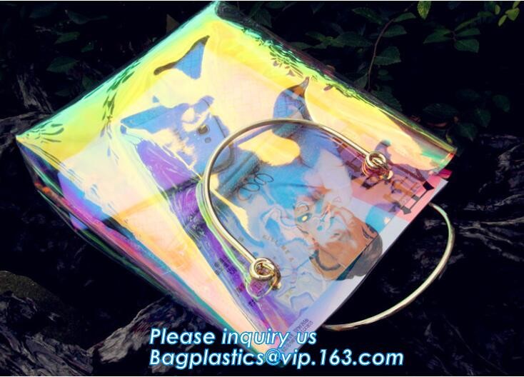 Neon Laser Shopping Bag Tote Bag, PVC bag/handbag for shopping/traveling bag, fashion purses and ladies handbag, PURSE