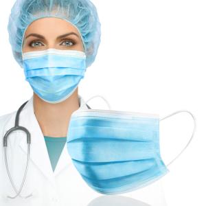 Quality Highly Breathable 3 Ply Disposable Mask , Antibacterial Earloop Face Mask wholesale