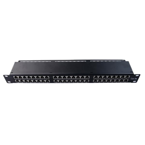 19 Inch 48 Port UTP 1U Rack Mount Keystone Patch Panel for Cat6 Cabling Ports Length