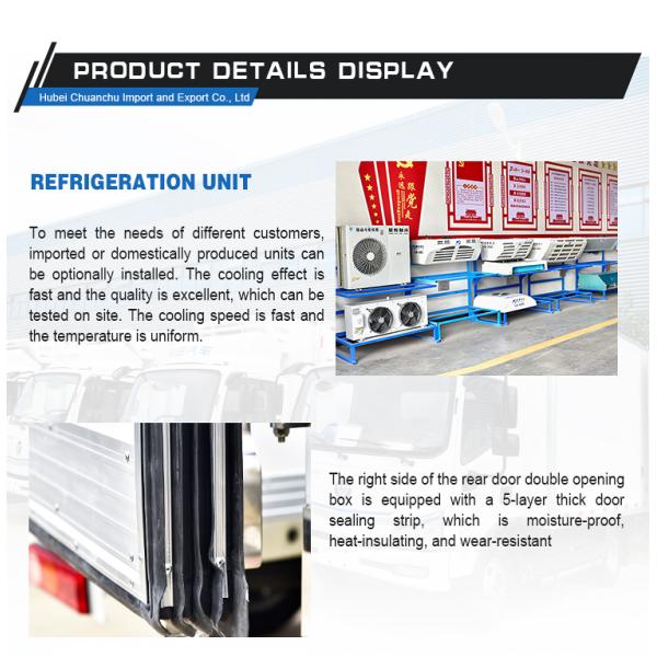 Isuzu 4X2 Commercial Refrigerated Truck 5ton Capacity 150-250hp Horsepower 500-1000Nm Maximum Torque for Commercial Transport