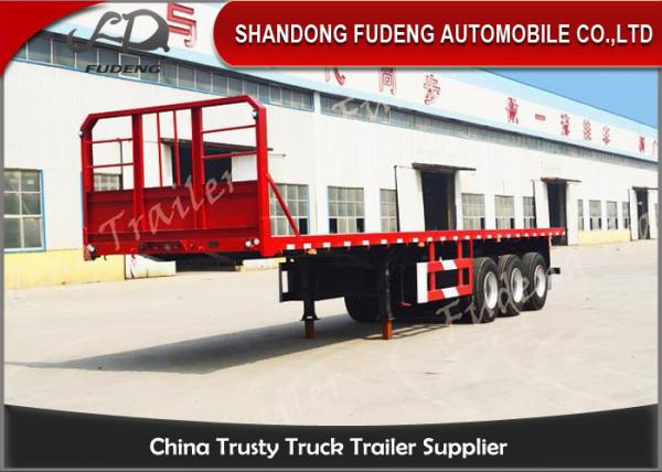 Cheap 20 Ft 40 Ft 45 Feet Flatbed Semi Trailer Platform High Bed Trailers For Container Delivery for sale
