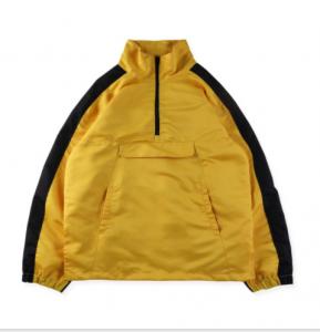 China Blank Strap Sleeves Anorak Pullover Jacket Windbreaker Plain Dyed Moisture Wicking on sale