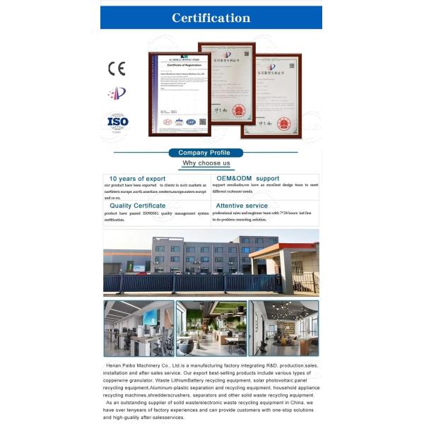 Low Energy Consumption Solar Panel Recycling Equipment for Sustainable and Eco-Conscious Businesses