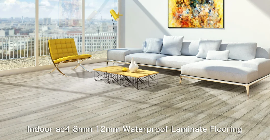 OEM Indoor MDF HDF AC3 AC4 Wood Flooring With Wood Grain Design
