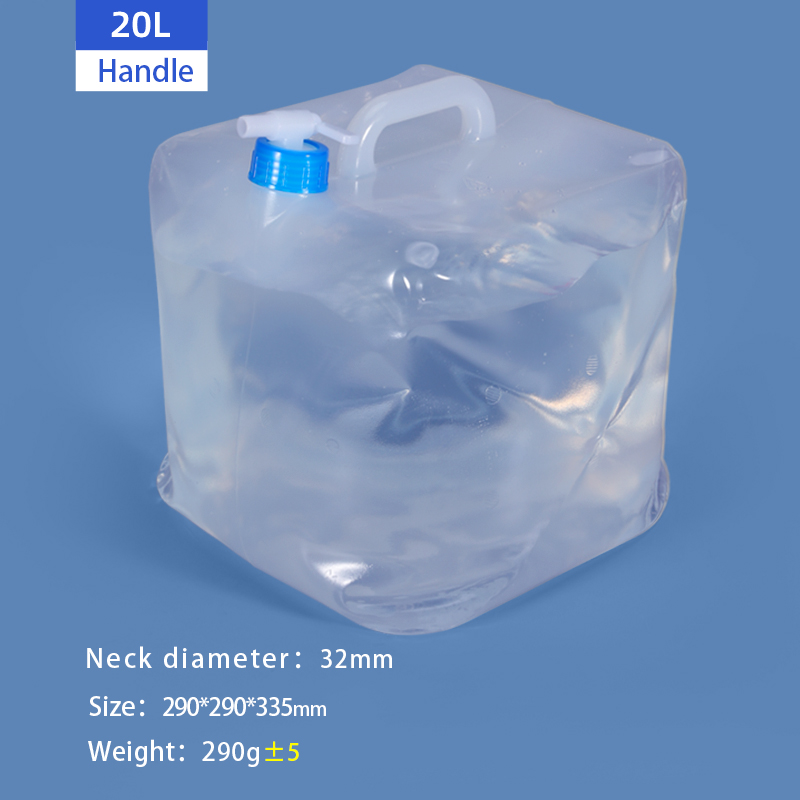 2L 10L 15L 20L Camping Gear LDPE Folding Collapsible Transparent Liquid Container for Outdoor