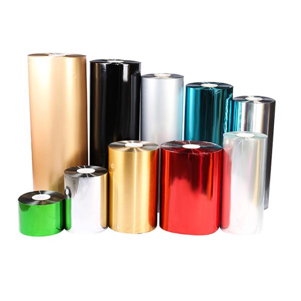 Sequin Laser Metalized BOPP Film Rolls , Red Heat Sealable BOPP Film