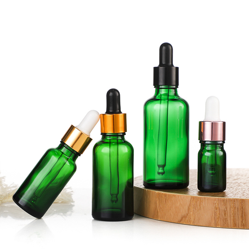 Aluminium Dropper Glass Bottle for Skin Care 10ml 20ml 30ml 50ml Customized Logo Accepted