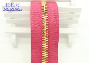 Metal Ykk Sewing Notions Zippers ,  Pink / Green / Purple Tape 9 Inch Separating Zipper