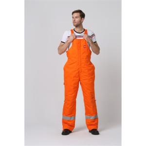 Quality 2 Side Pockets Orange Winter BIB Pants With Covered Metal Zip wholesale