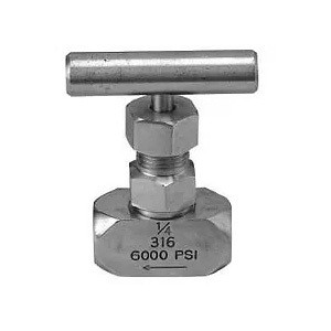 Stainless steel 304 SS316 1/8''-2''female 6000PSI high pressure gas oil panel mount stainless steel Needle valve