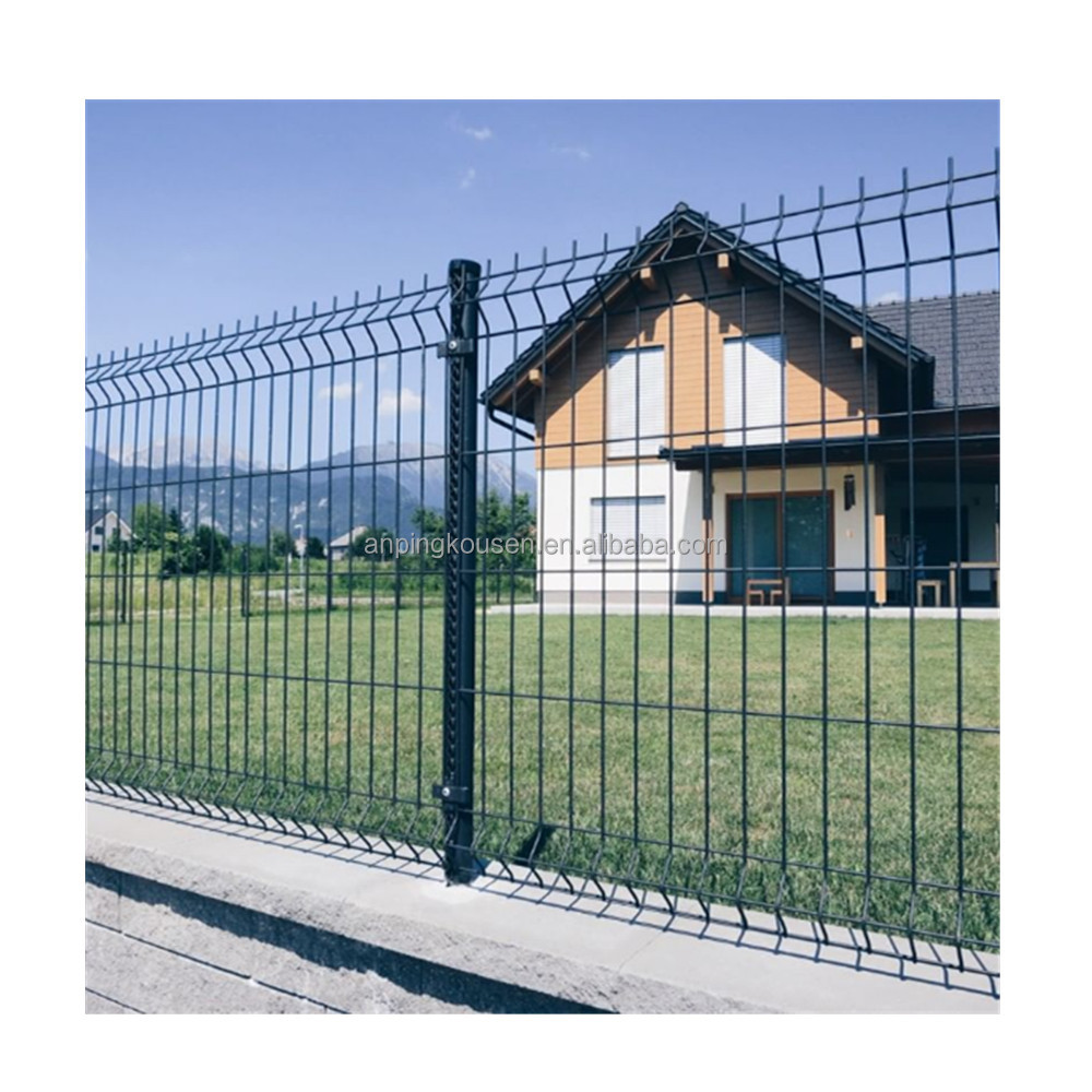 4.0mm Wire Diameter Easily Assembled 3D Triangular Bending PVC Welded Wire Mesh Fence
