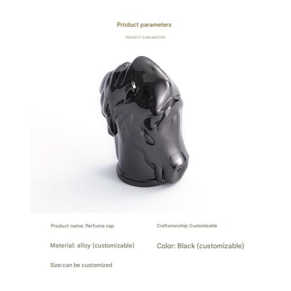 Polishing Black Plating Creative Design Die Casting Zinc Alloy Perfume Jar Lids Custom Branding In Mould For Sophisticated Packaging Solutions