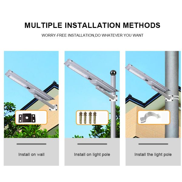 Motion Sensor All-in-One Solar Street Garden Lamp and Remote Control for Outdoor