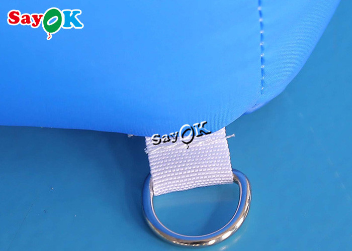 Inflatable Rainbow Arch 4x3m Blue Oxford Cloth Inflatable Race Arch With Air Blower Logo Printing