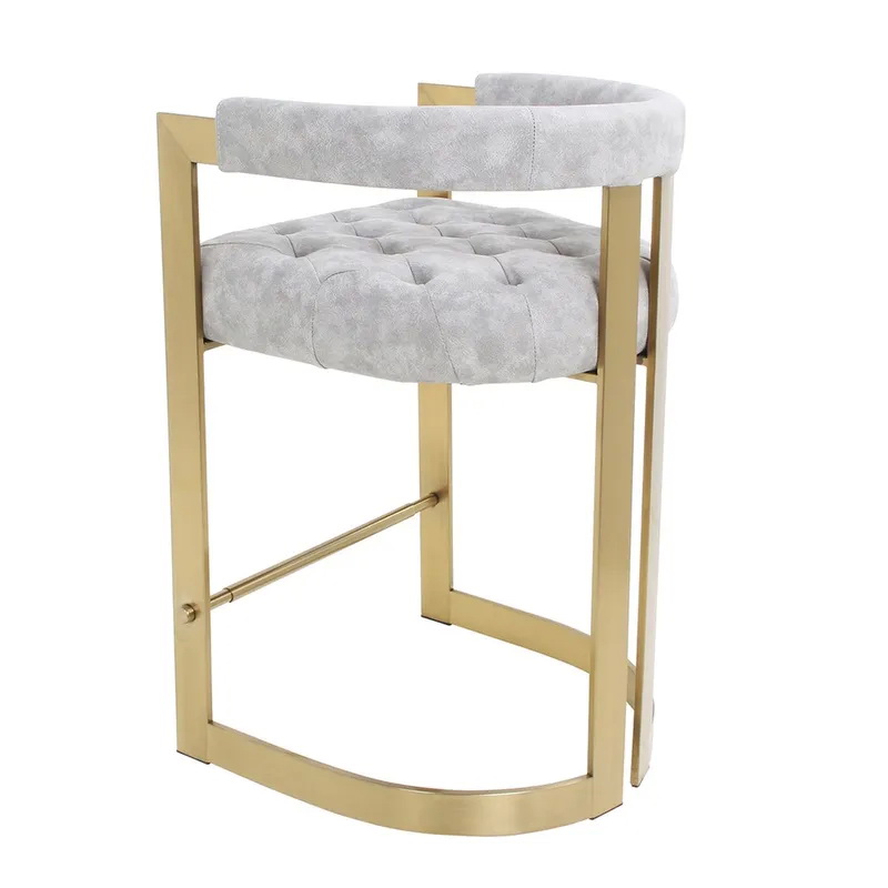 Nordic Style Simple Metal Bar Stool for High Chairs in Kitchen Counter Furniture