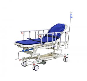 China Height Adjustable Manual Medical Emergency Stretcher Trolley For Patient on sale