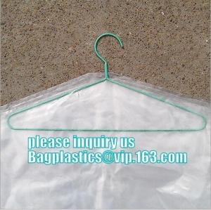 China commercial clear pe ldpe poly hotel laundry roll up suit garment packaging dry cleaning cover plastic polythene bag for on sale