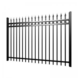 Quality Aluminum Iron Wrought Fence 4ft 5ft 6ft 8ft Metal Picket Ornamental Iron Garden Gate wholesale