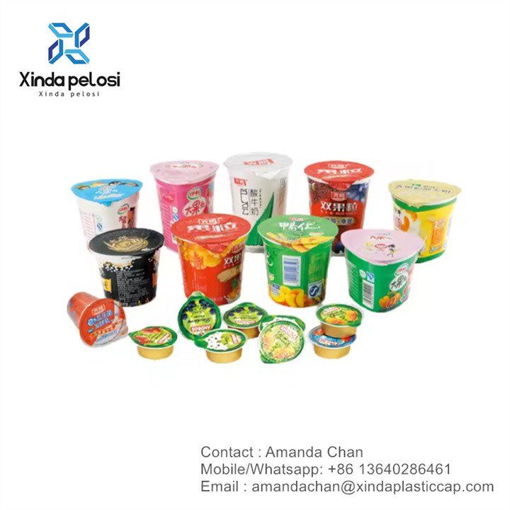 Food Grade Die Cut Aluminum Foil Lids For Instant Noodle Cup Packaging