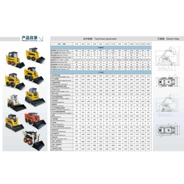 500kg 800kg 1050kg Compact Mini Skid Steer Loader Diesel With Optional 4 In One Bucket