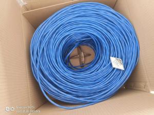 China HDPE Insulation Lan Cable Cat5e UTP Cable Optional Jacket Copper Clad Aluminum 305M on sale