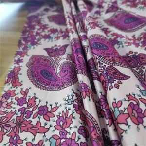 China 95gsm Printed Polyester Spandex Satin Fabric , 50d Polyester Chiffon Fabric on sale